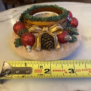 Stanley Festive Candle Holder with Red and Gold Accents